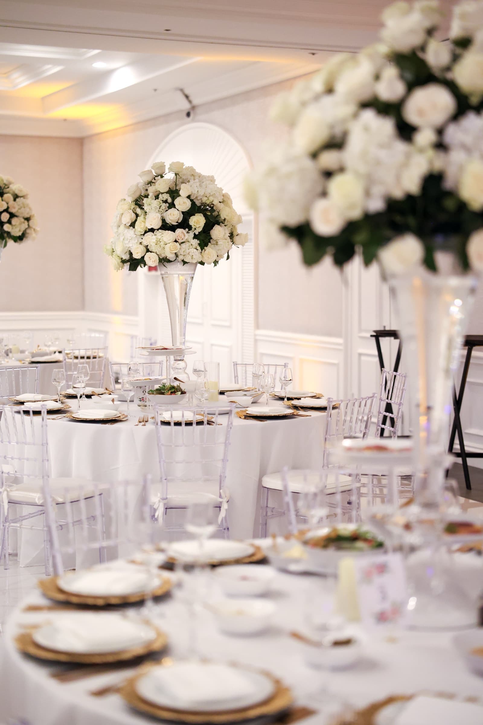The event hall, set